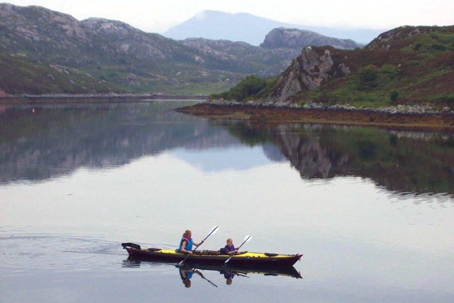 Double kayak in north-west Scotland